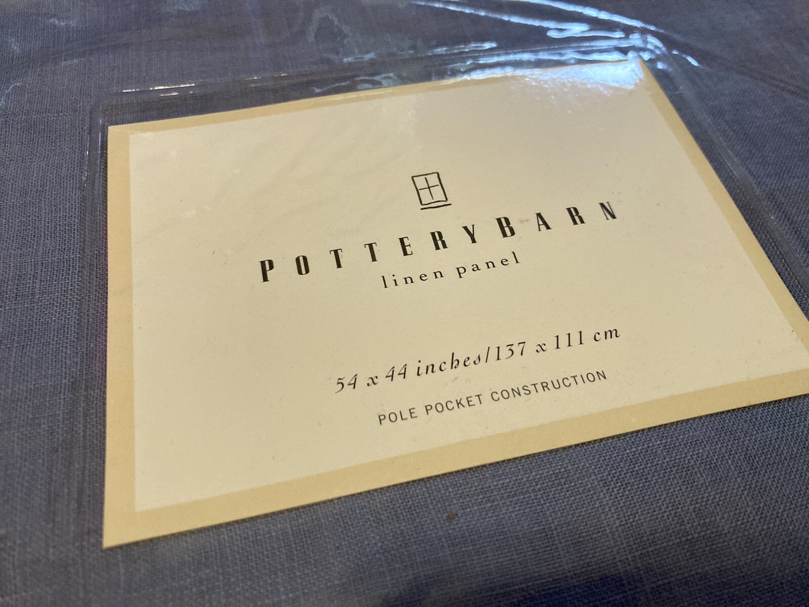 Rare Pottery Barn 100% Linen Panel 2 Pole Pocket 54×44 Cornflower Curtains