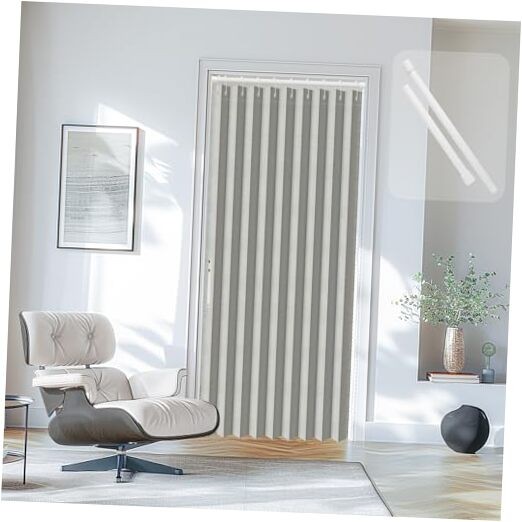 Accordion Doors Interior Invisible Folding Door 53″W x 78″L (Pack of 1) Grey