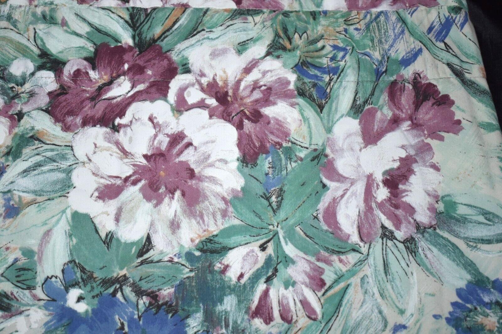NICE Floral Valance Window Treatment Unbranded 14.5″W x 103″L Green Blue Purple