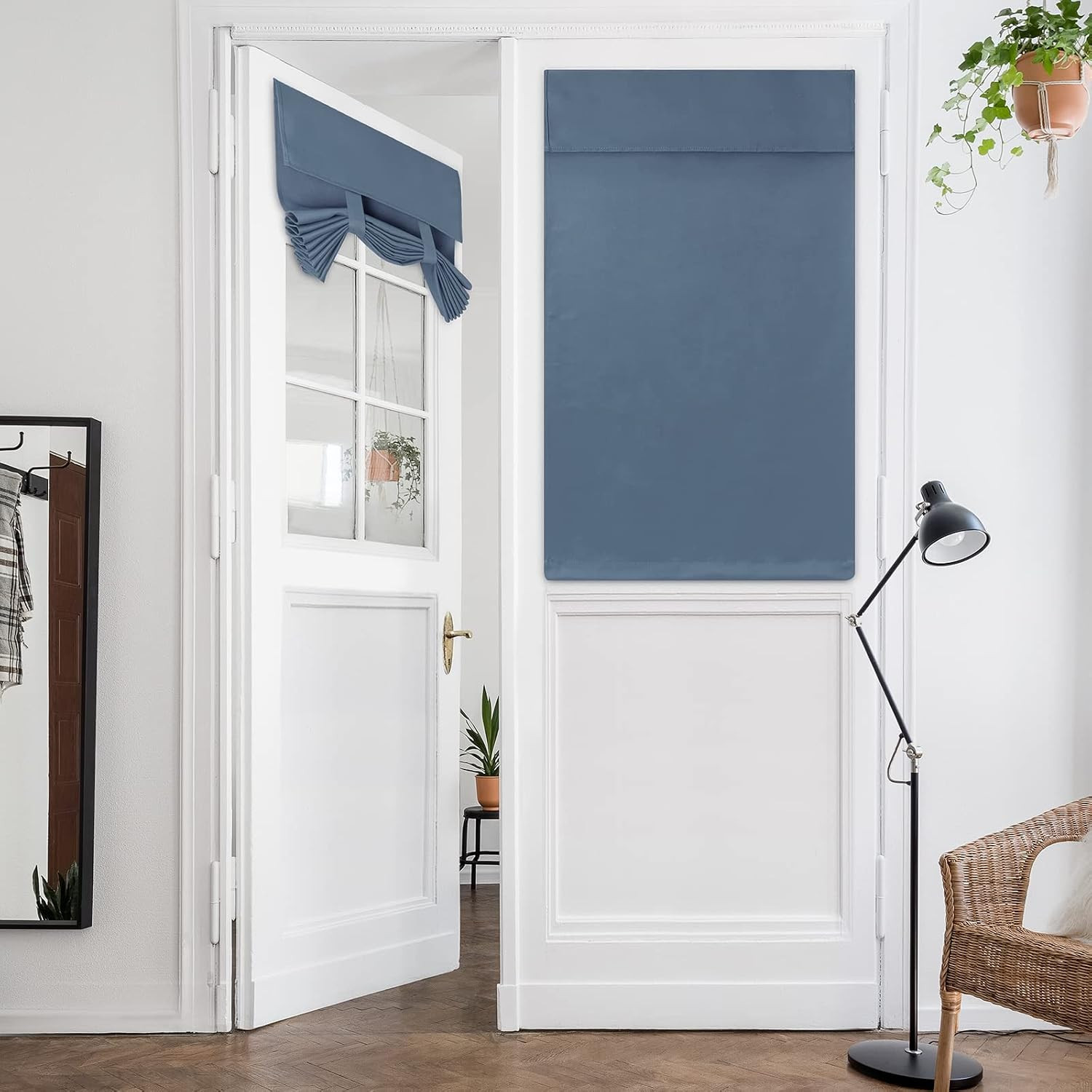 Blackout French Door Curtains, Privacy Door Window Curtains, 26 X 40 Inch Shades