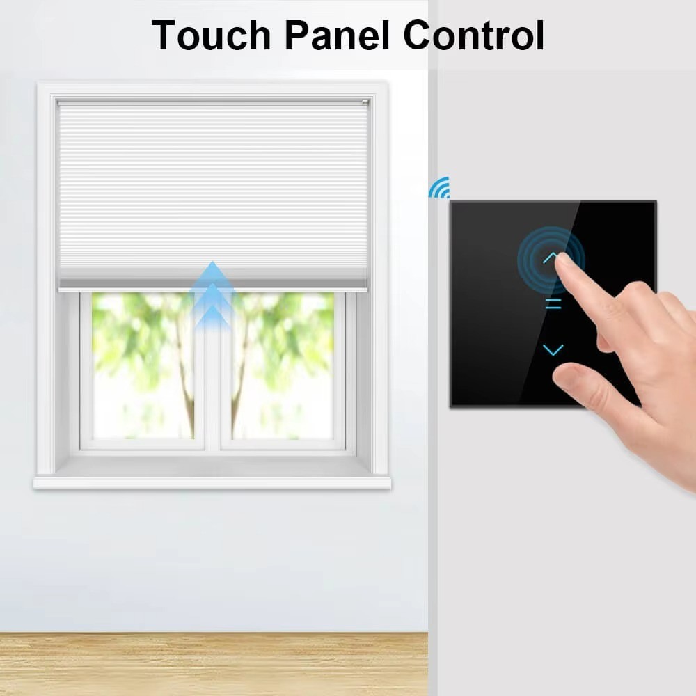 WiFi Smart Curtain Switch Tuya Google Home Alexa Roller Shutter 86mm/3.4″ Panel