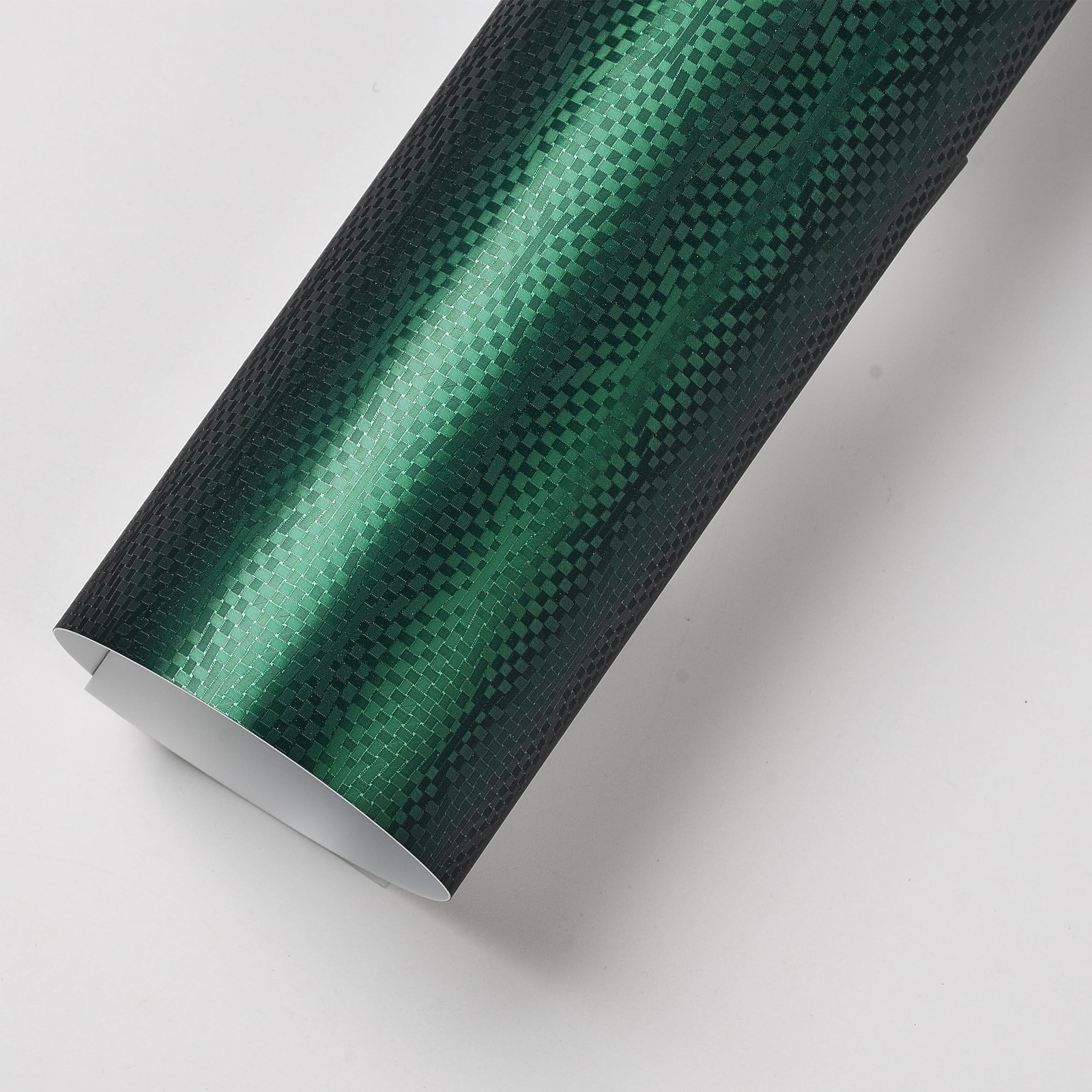 AuMoHall Matte Dark Green Honeycomb Carbon Fiber Car Vinyl Wrap Roll 4D Carbon