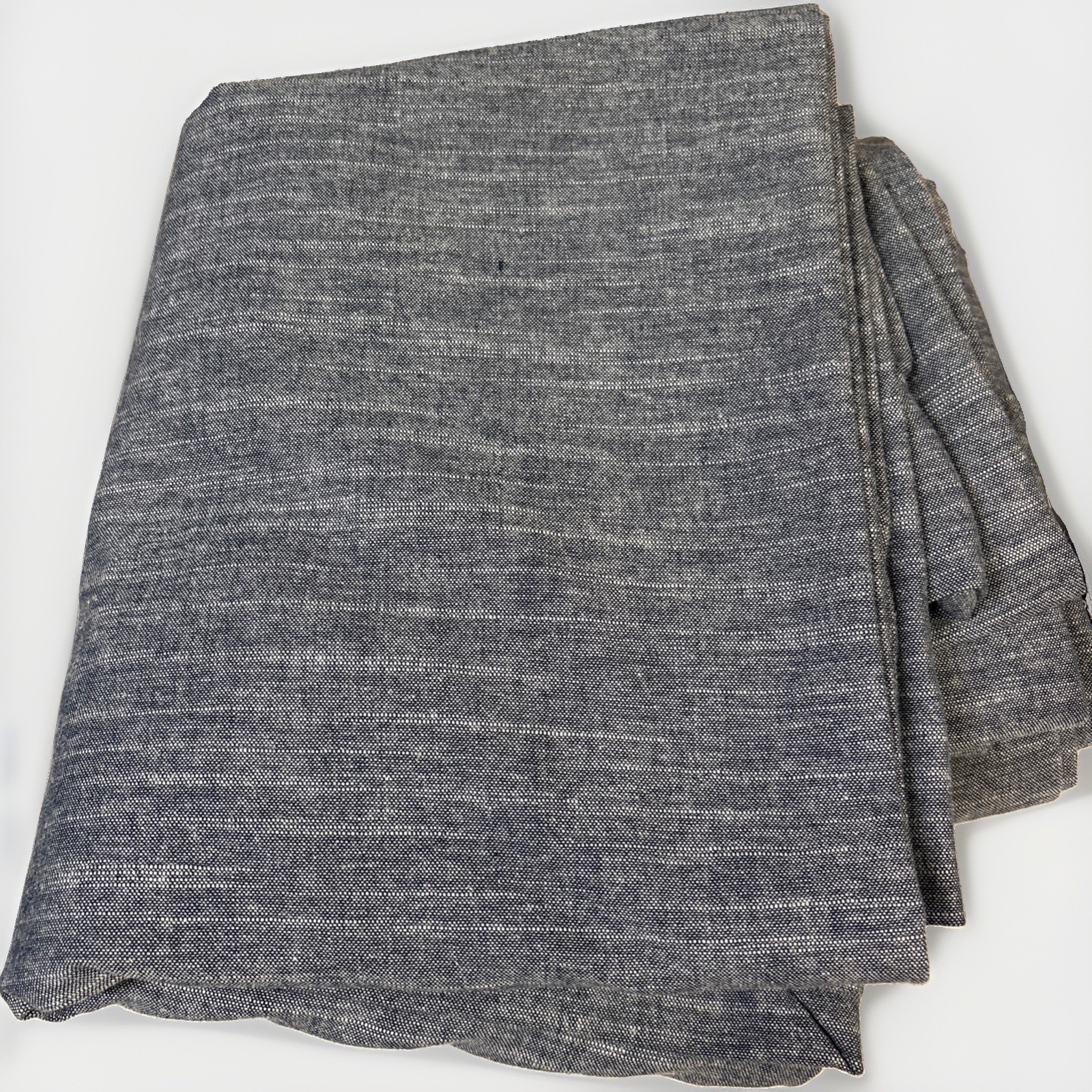 Pottery Barn Linen Cotton Curtain 2 Panels Denim Light Filtering Lined 44×96