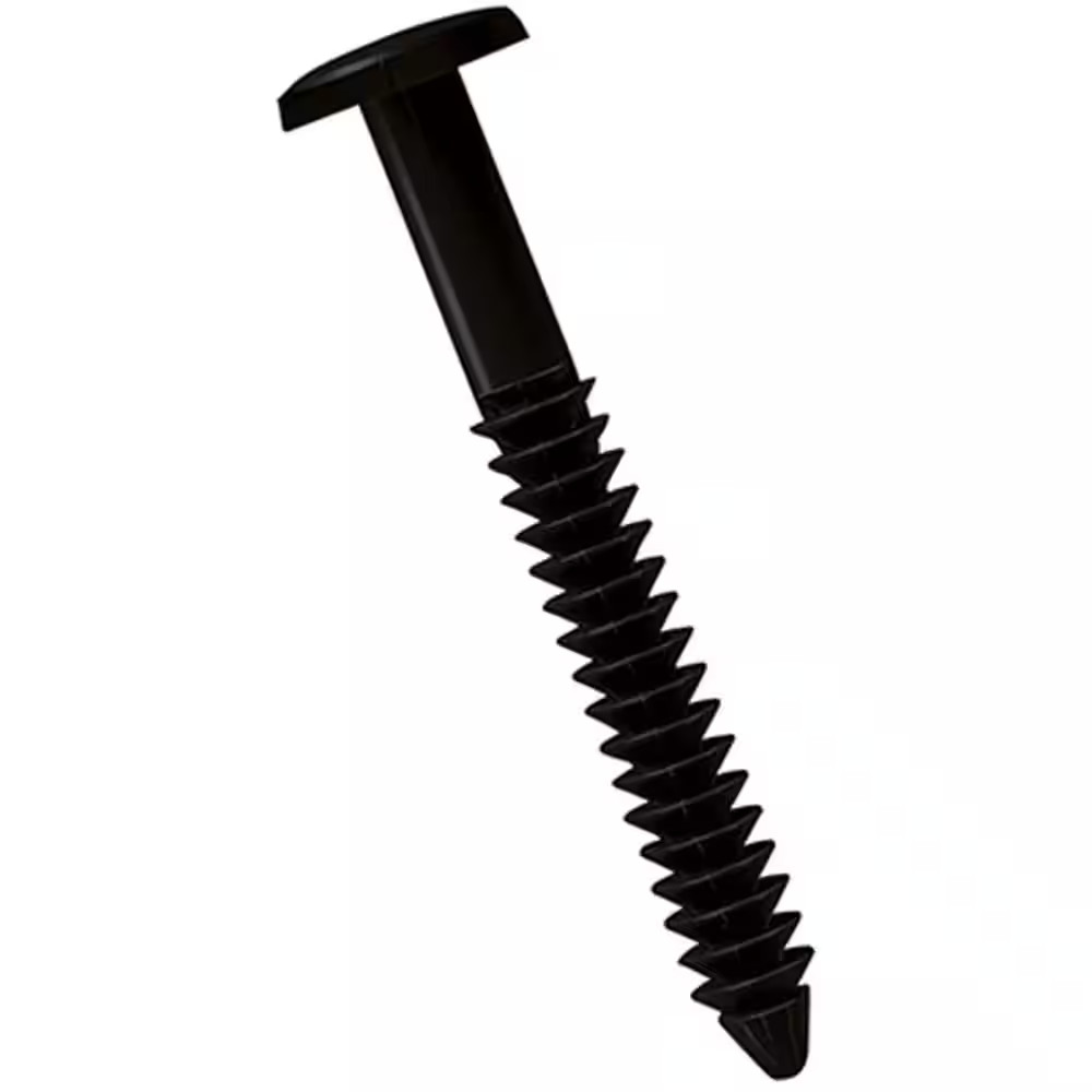 3 In. Black Lifetime Vinyl Shutter-Lok’S Fasteners (12-Pack)