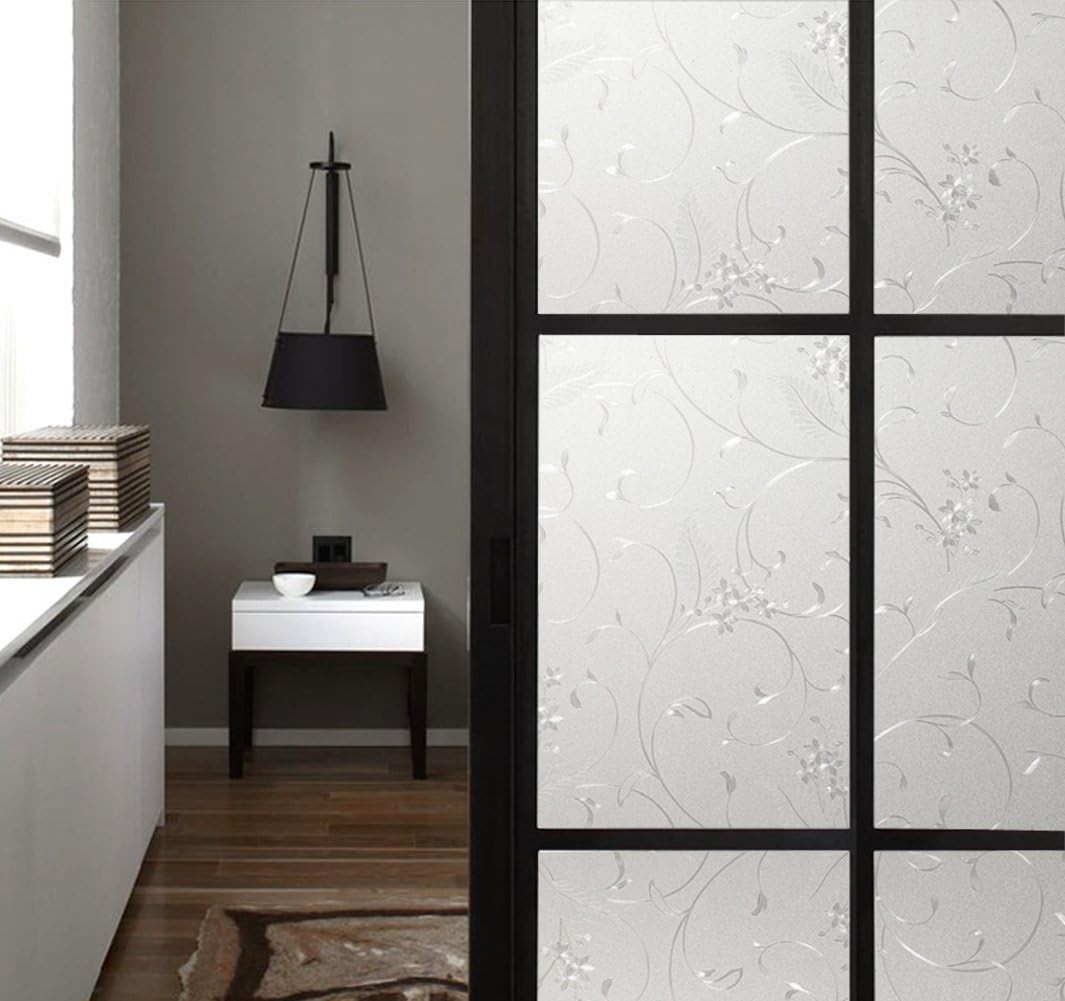 Removable Static Cling Window Privacy Film – 17.7″ x 78.7″ for Light Filtration