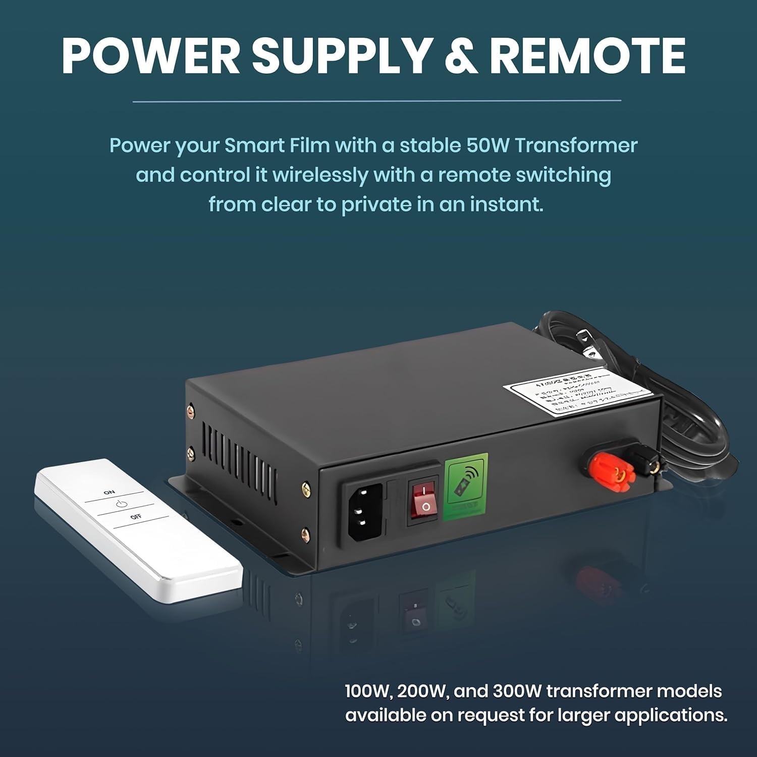 Smart Film Kit Box – PDLC Smart Film – Smart Film Transformer, Remote and More