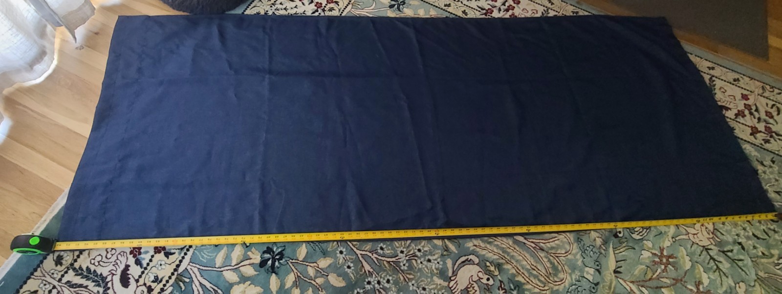 Dark Blue 100% Polyester Woven Temperature Control Curtains