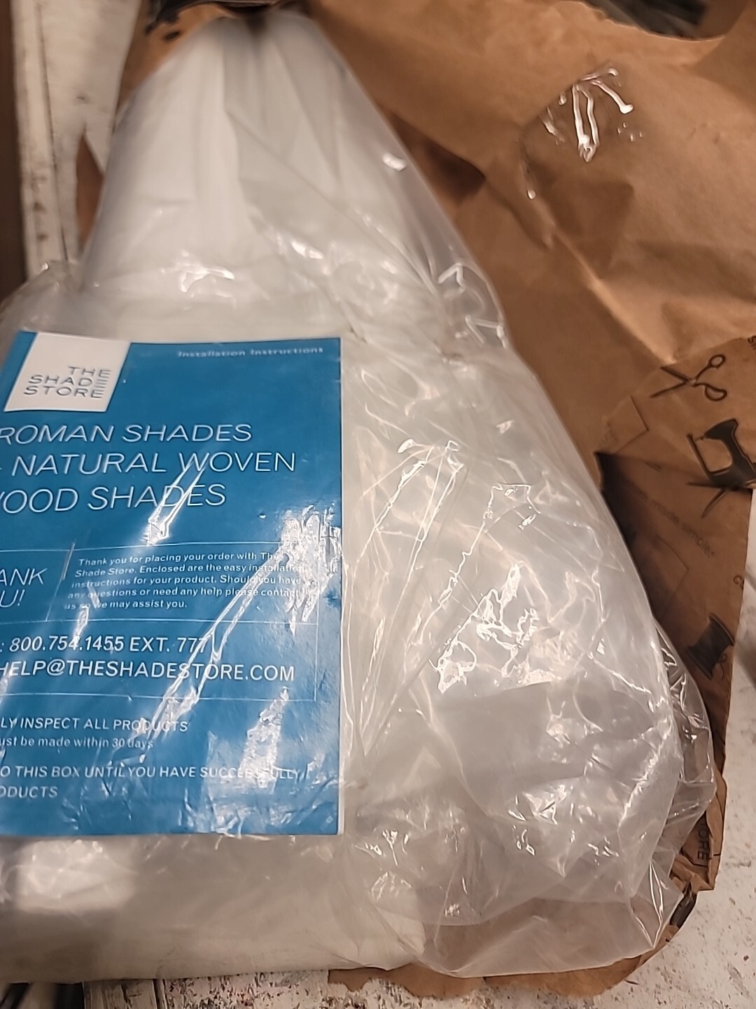 Shade Store – White Woven Shade