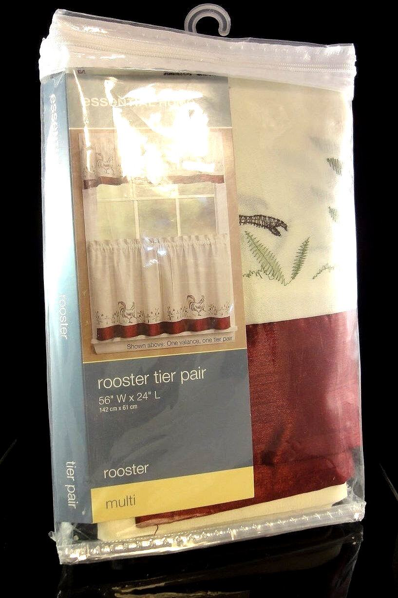 Essential Home Rooster Tier Pair 56″ W x 36″ L
