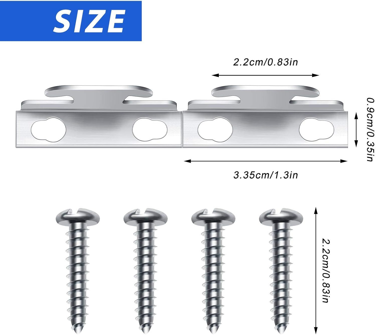 Curtain Rod Brackets Hooks Set Adjustable Wall Mount Hangers With Screws 10 Sets