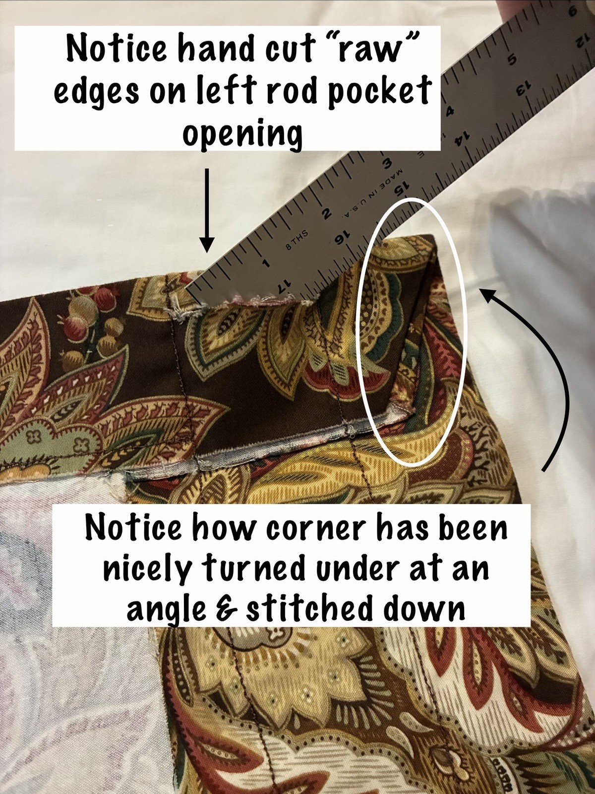 Stefania By Five Queens Court Window Valance 110Lx20”W ~Lovely~Homemade *Flaws*
