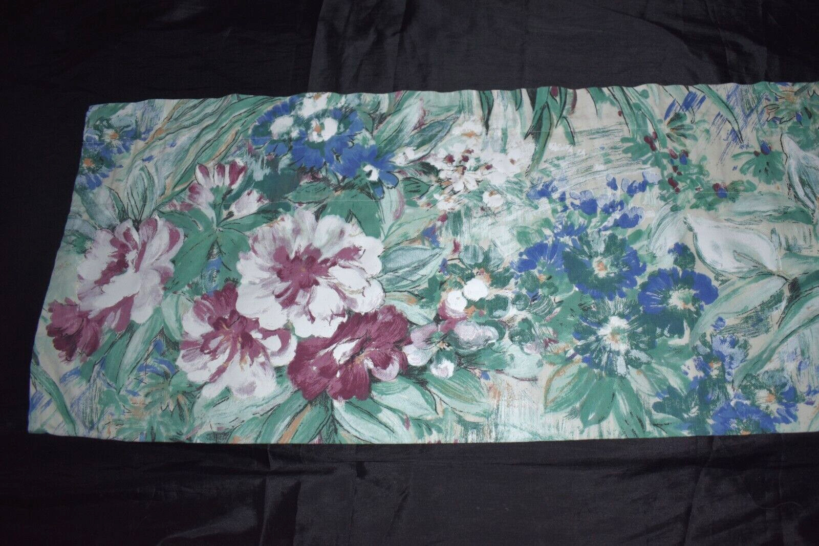 NICE Floral Valance Window Treatment Unbranded 14.5″W x 103″L Green Blue Purple
