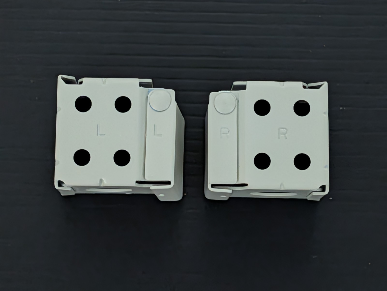 White Metal Bracket Mounts 1.5” for Mini Blinds: Lot of 28 Pairs (Left & Right)