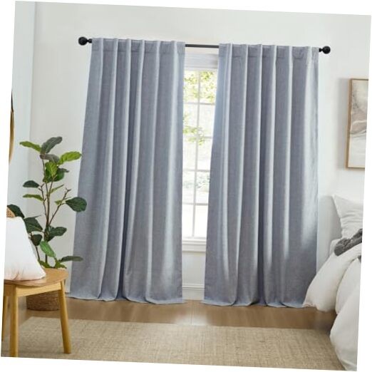 Home Fashions Solace 100% Max-Blackout Energy 52″W x 95″L (Pack of 1) Blue