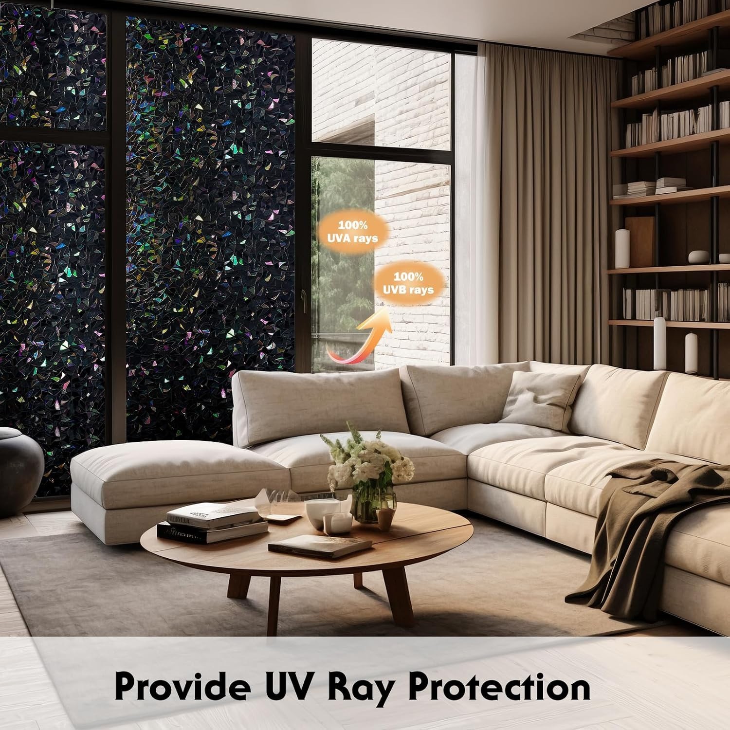 Total Blackout Rainbow Window Privacy Film