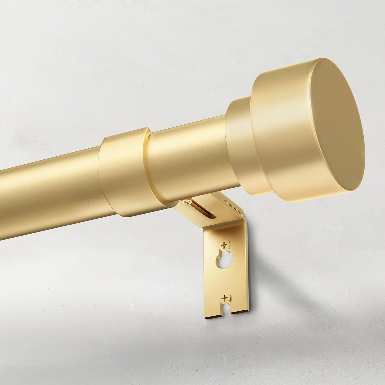 Heavy Duty Curtain Rods for Windows 48 to 84 Inch, 1 Inch Adjustable White Curta