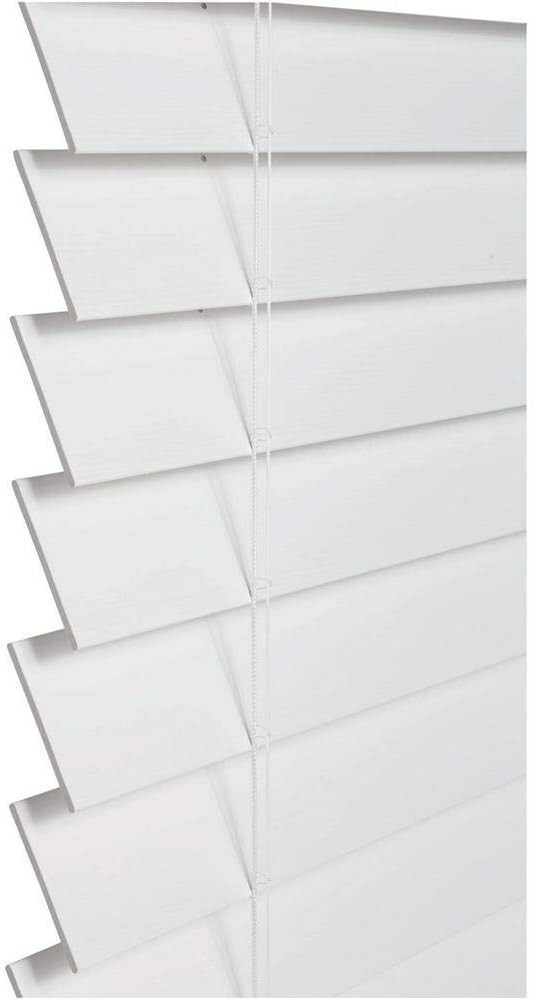 Decorators White Cordless Room Darkening 2 ” Faux Wood Blind 59″x64″ 2 PACK