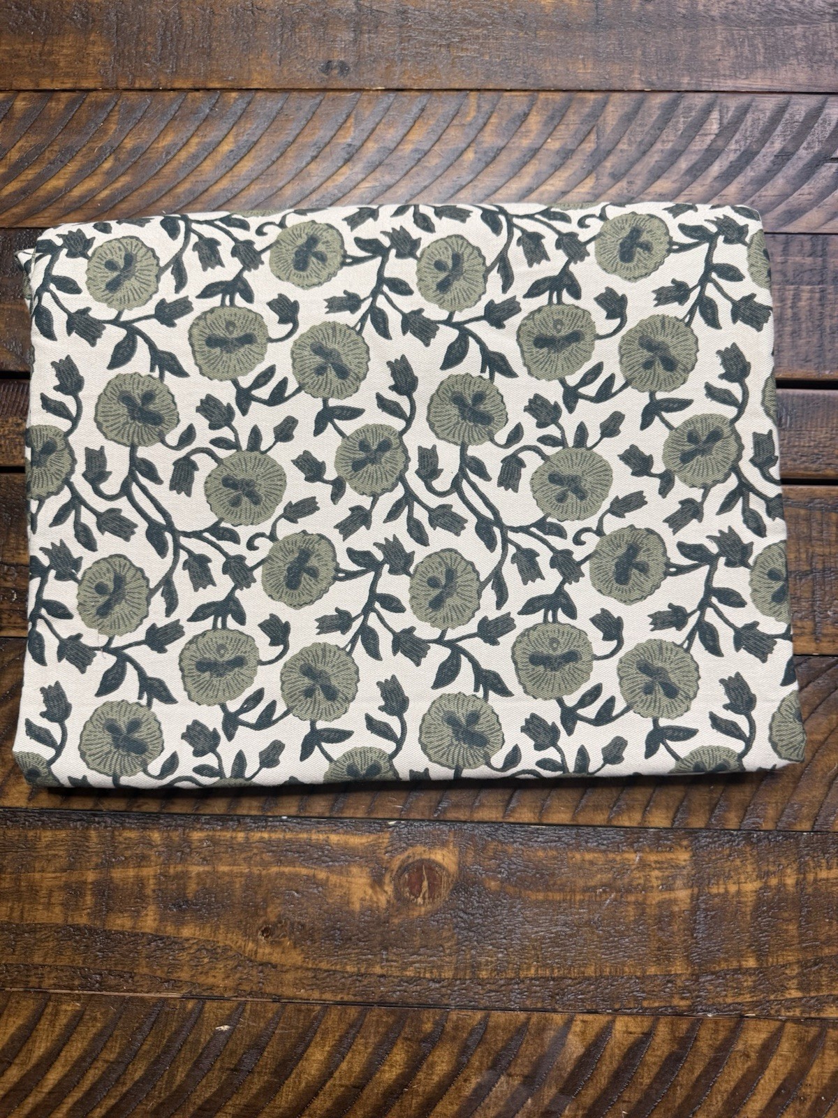 West Elm One (1) Laney Floral Cotton Curtain 48×108 Elm- Open Box !