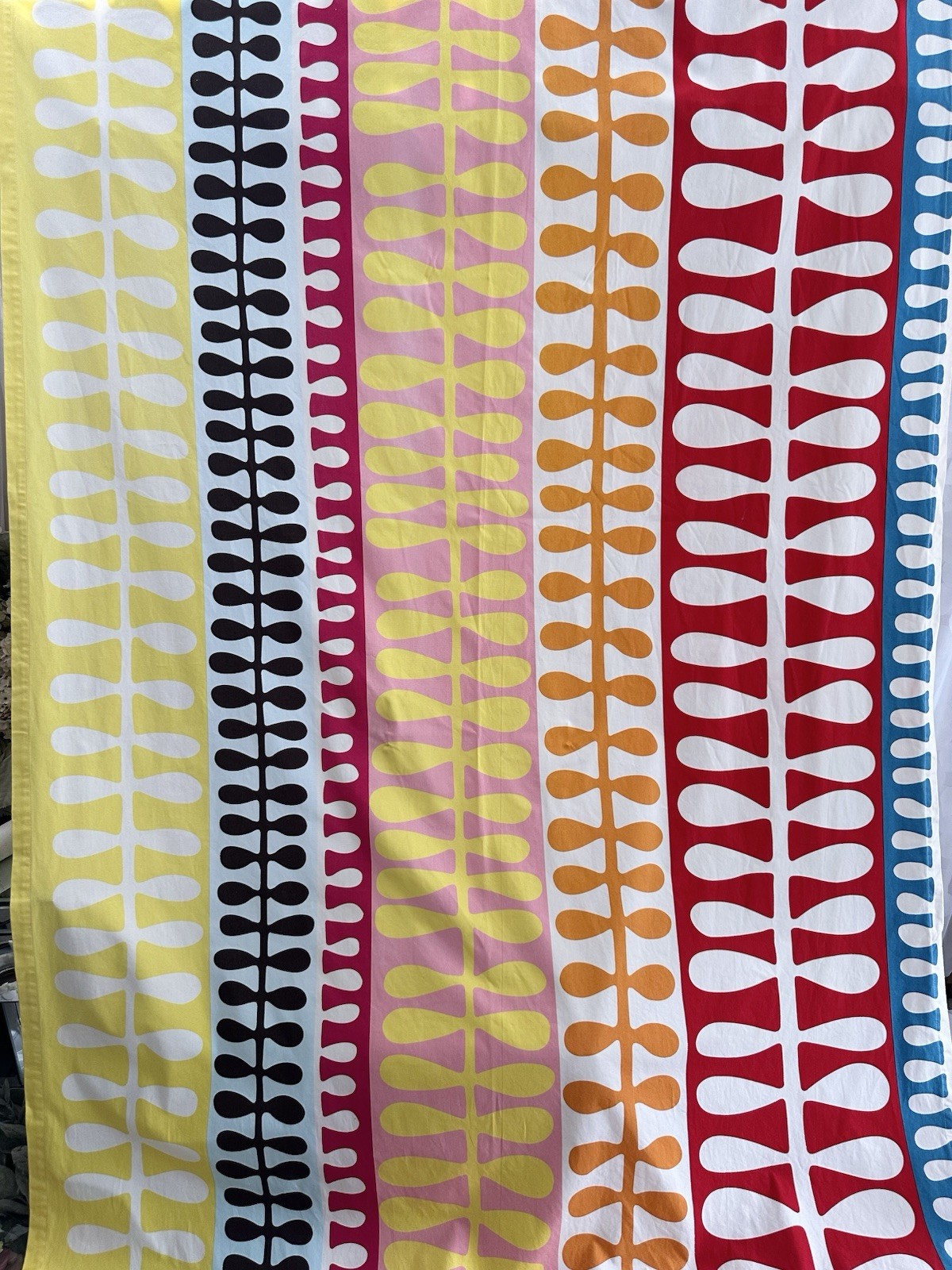 2 IKEA HEDDA Curtain Drape MultiColor MCM Modern Leaves MOD Modern RARE 93 X 56