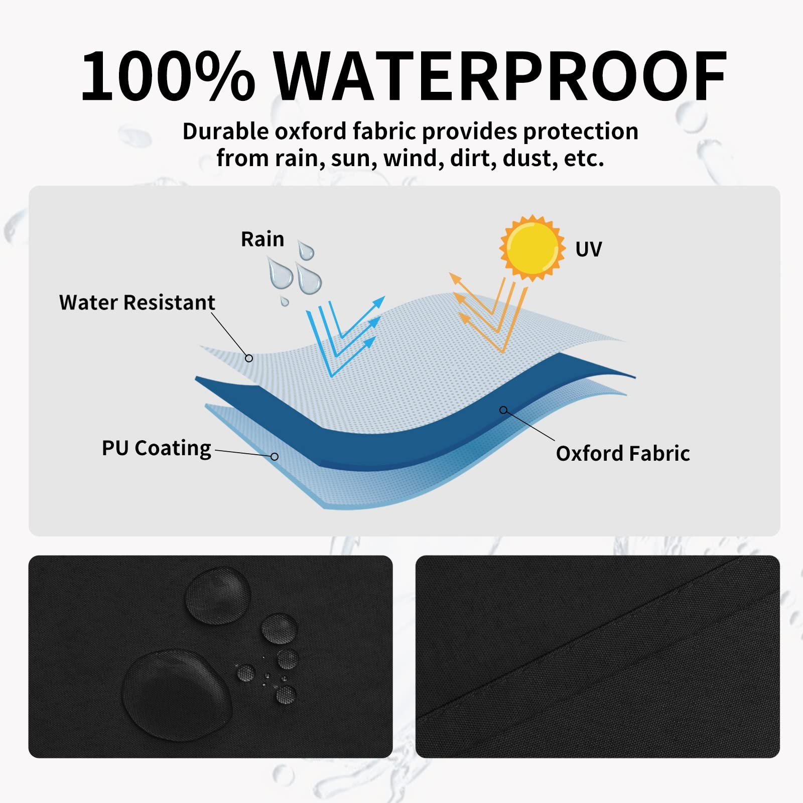 100% Waterproof Outdoor Curtains Windproof Weatherproof Porch Curtains, Premi…