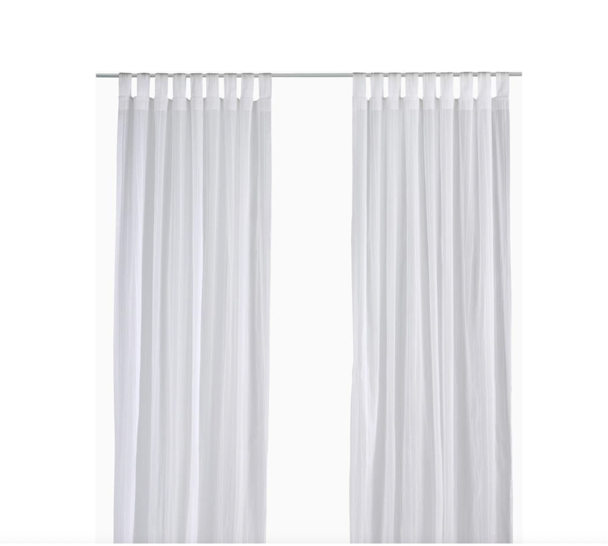 Target Textured Grommet Stripe RATLIFFE Curtain Drape Panels IKEA White MATILDA
