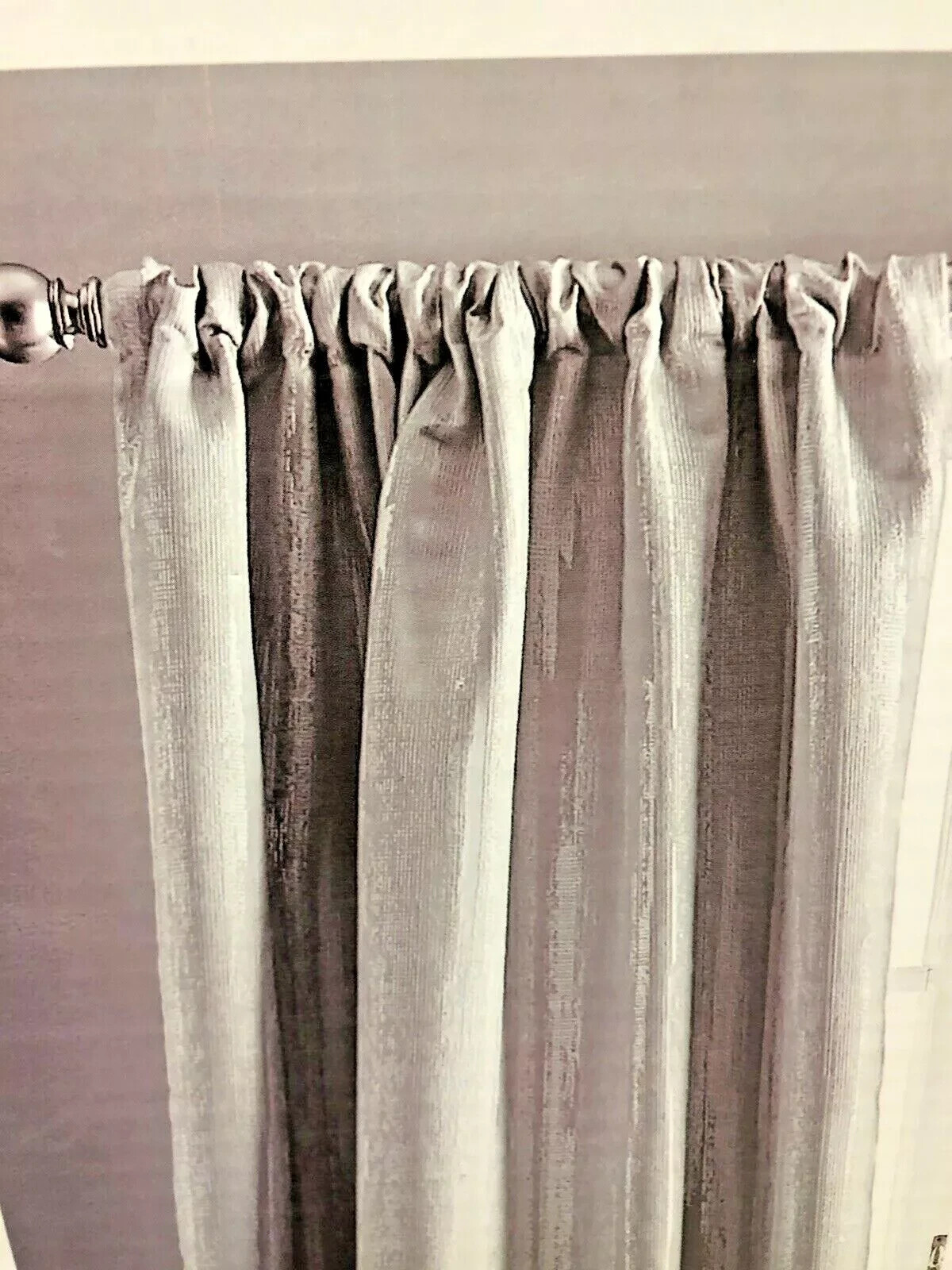DKNY LUXURY 2 Lined Window Curtain Panels CITY STREAM Silver Gray 50 X 84 NEW