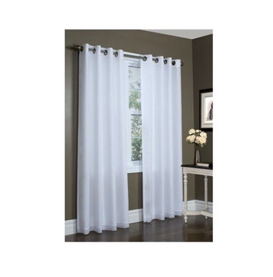 Thermavoile Grommet Insulated Curtain ~ 54”x72” ~ White