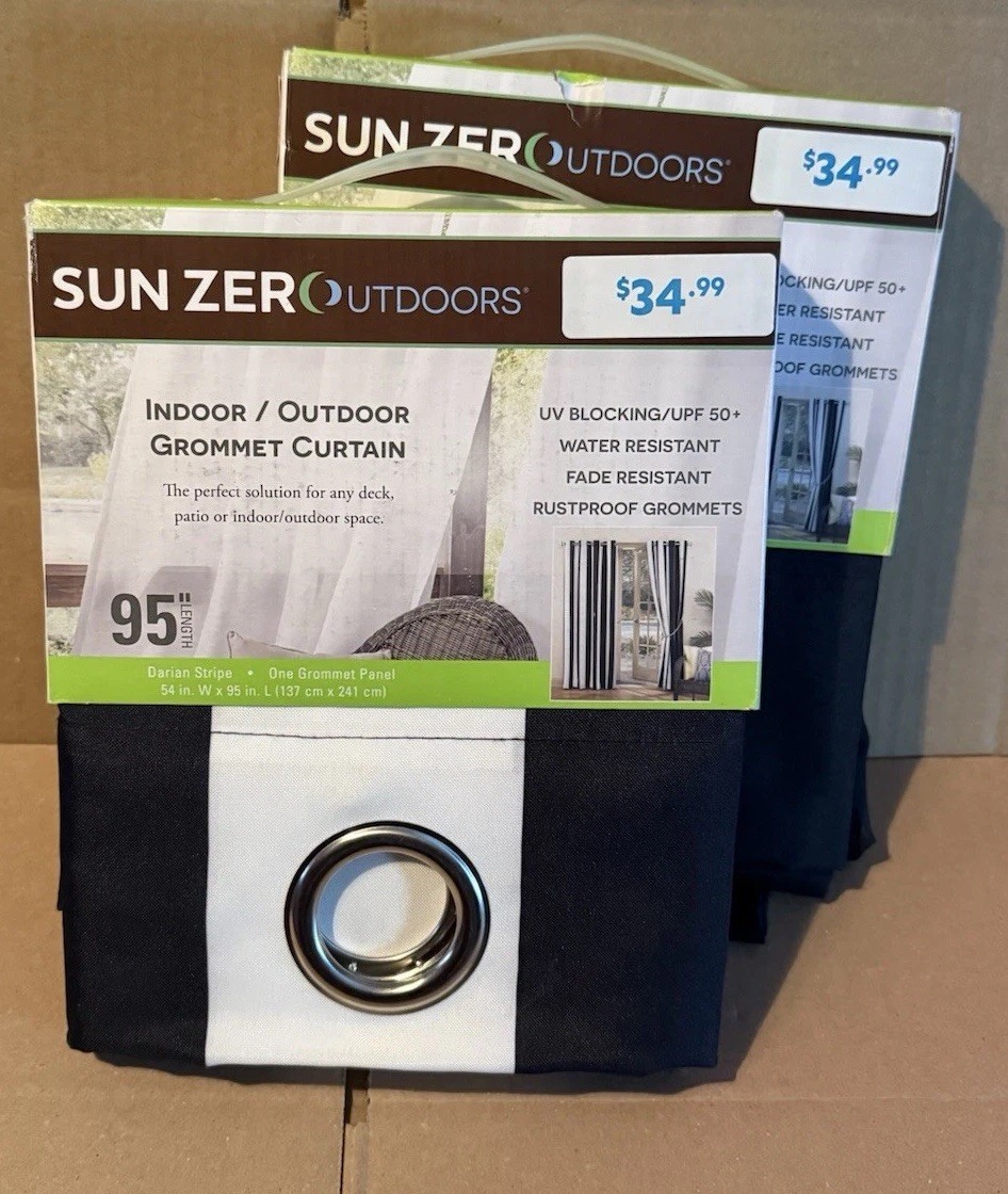 Sun Zero Indoor/outdoor Curtains- 95 Inches (2 Panels)