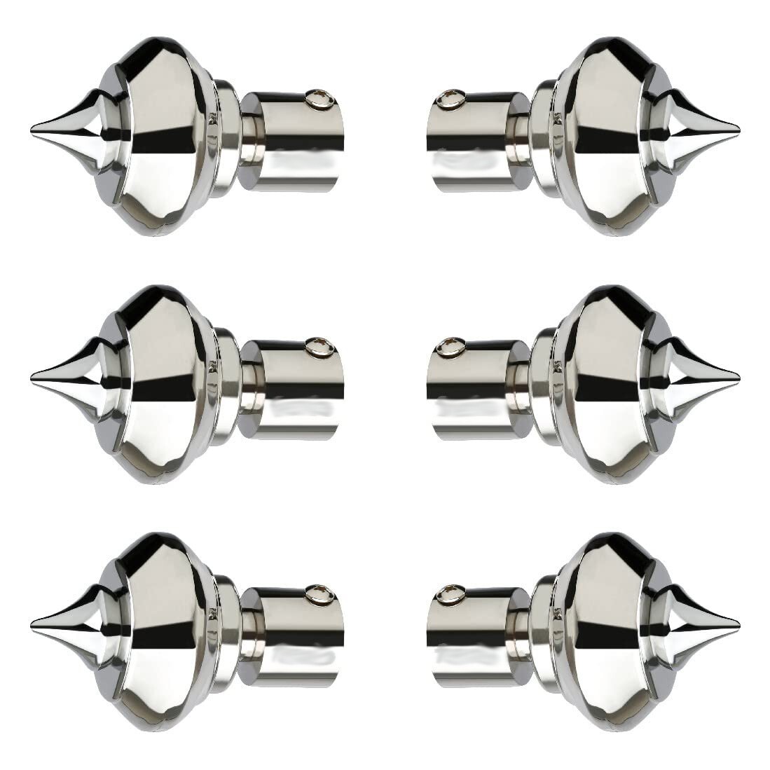 Stainless Steel Curtain Rod Finials Holder for 1 Inch Rod Pack of – 6 Pics