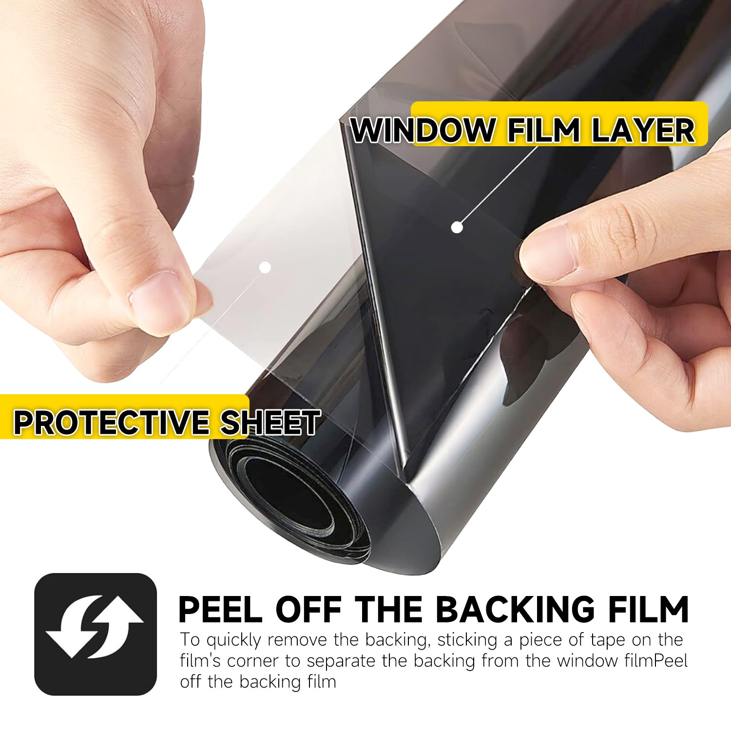 NEW One Way Mirror Tint Window Film Black Sun UV Heat Reflective Privacy Protect