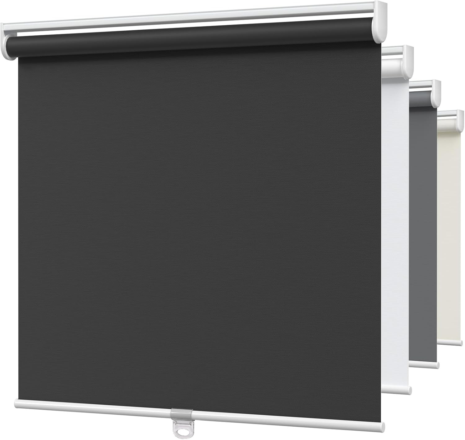 Blackout Cordless Roller Shades 20″ W x 72″ H Black
