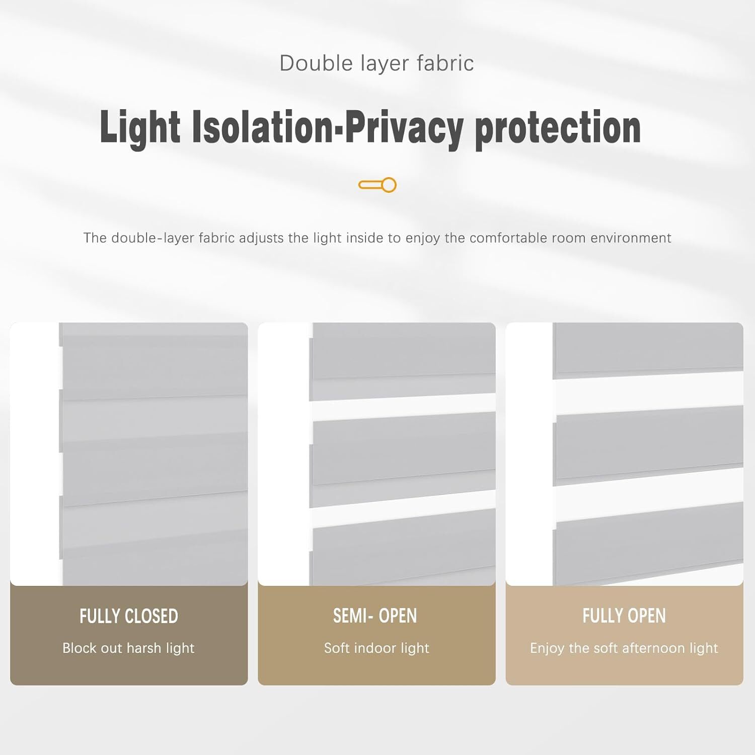 Changshade CUSTOM CUT Corded Zebra Roller Shades Dual Layer Blinds Window Shades