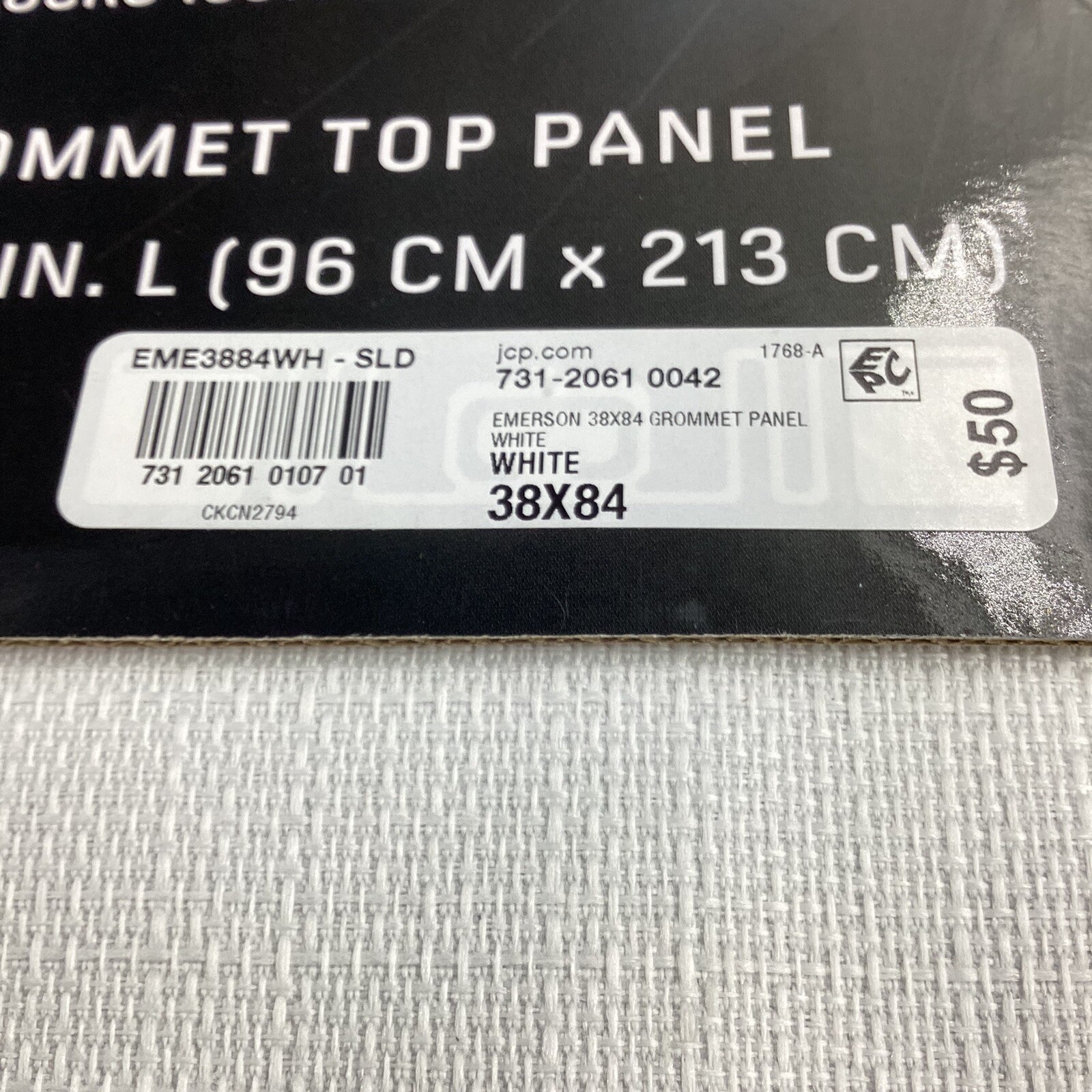 Max 100 Blackout 100% Noise Reducing Grommet Top 2 Panels White 38×84 Org $100