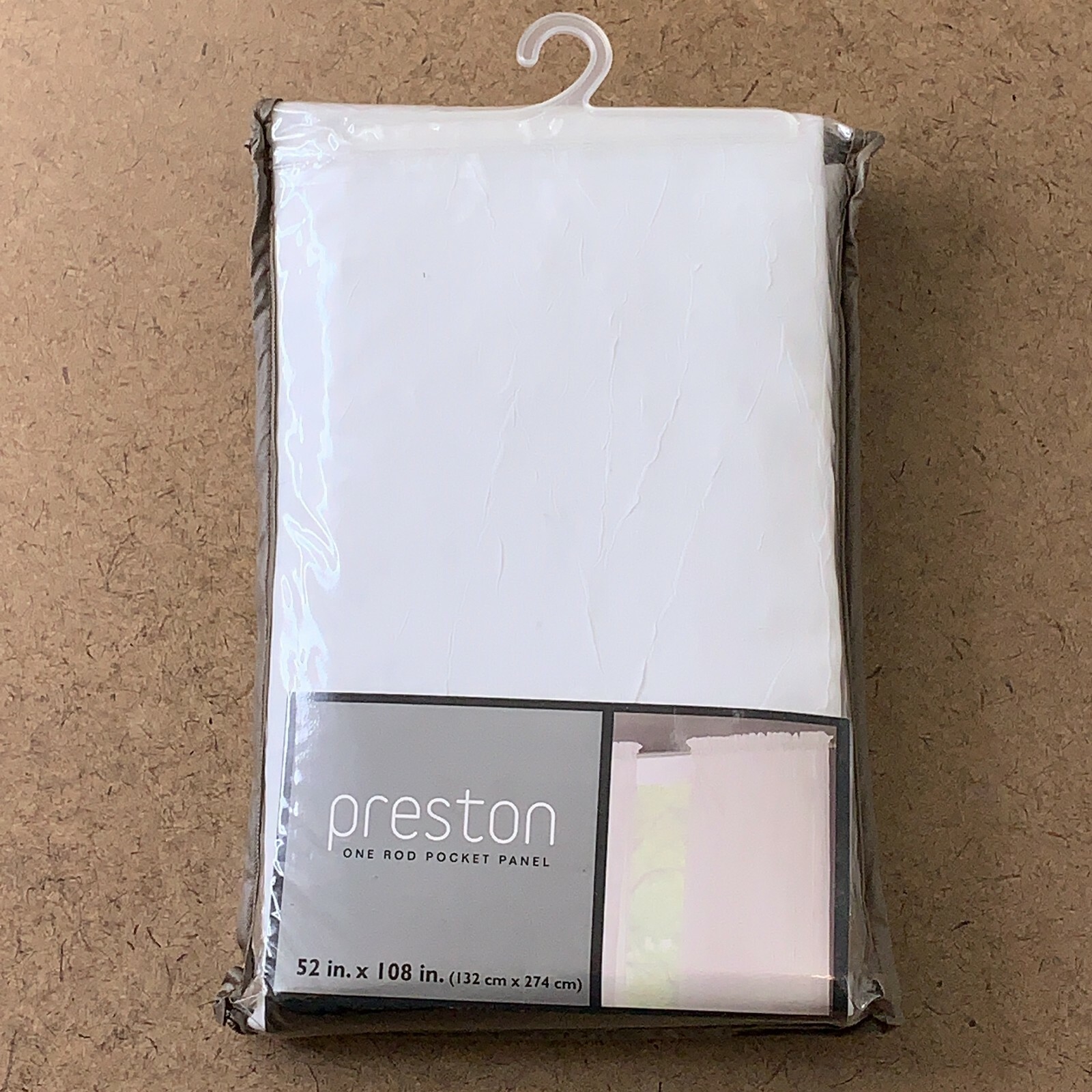 Preston One Rod Pocket Panel White 52in X 108in One Panel NWT