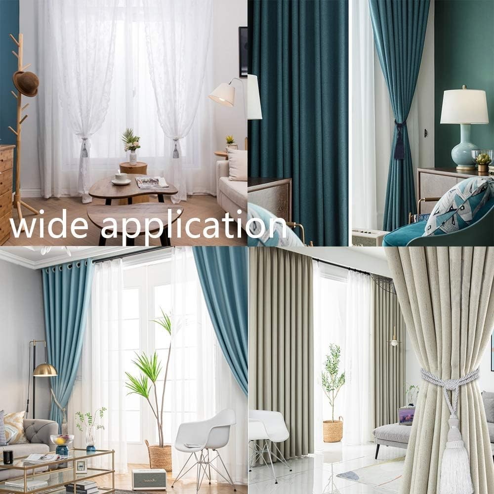 Gorgeous 2 Pack Beige Curtain Holdbacks – Handmade Polyester Drapery Accents