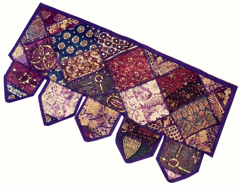38″ VINTAGE DÉCOR SARI DOOR WINDOW SEQUIN TAPESTRY VALANCE TORAN TOPPER HANGING