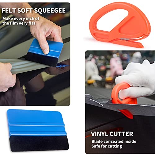Vinyl Wrap Tool Kit Window Tinting 4in Felt Squeegee
