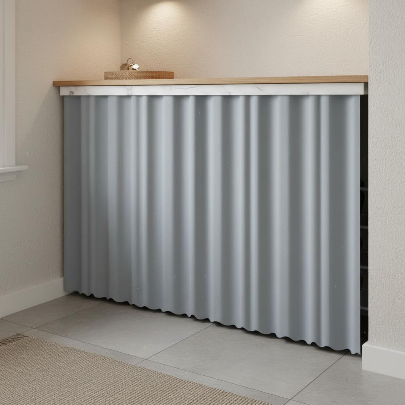 Hook and Loop Cabinet Curtain Long-Lasting Cabinet Curtain Sun Protection