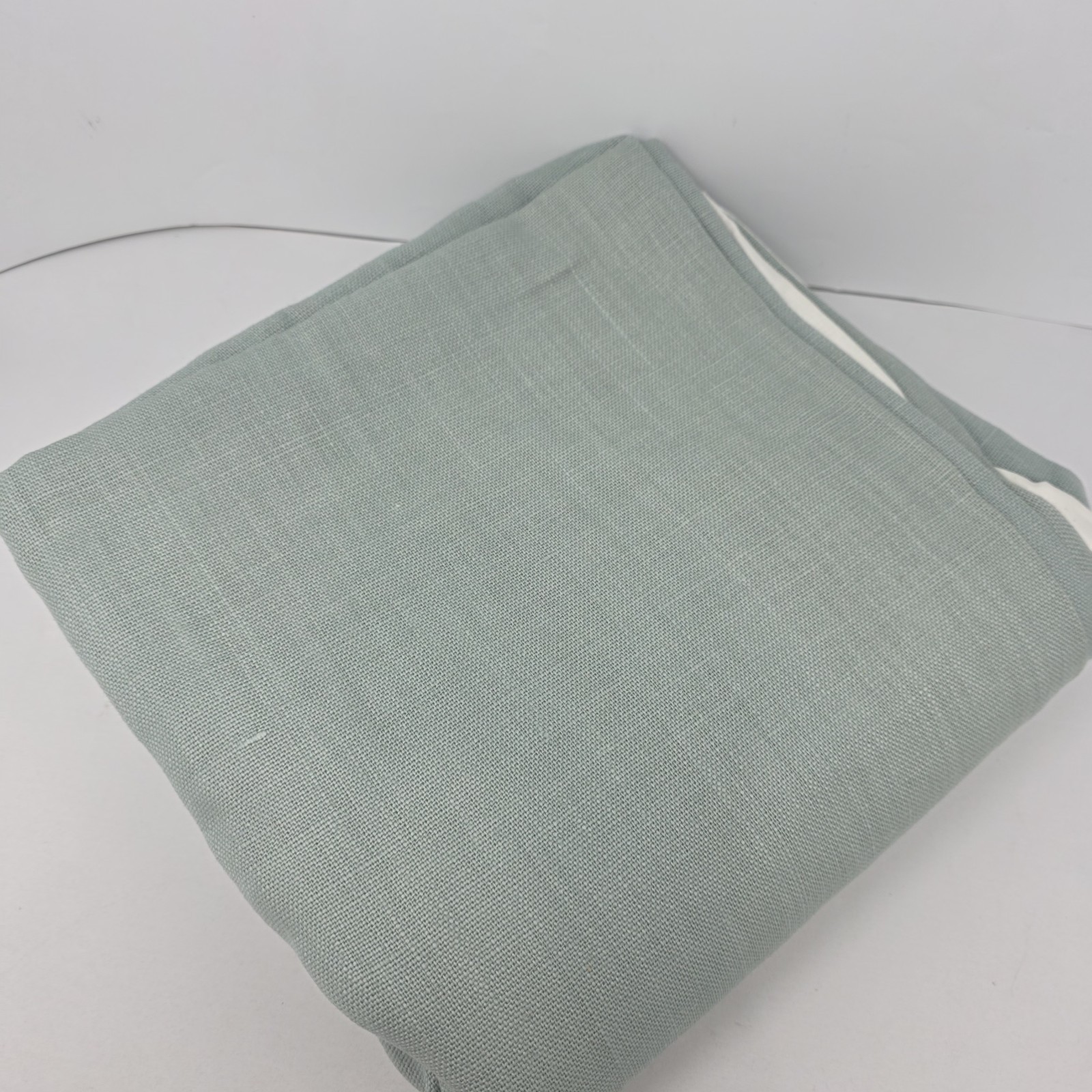 Restoration Hardware Textured Linen Drape Panel 50×96 Silver Sage New