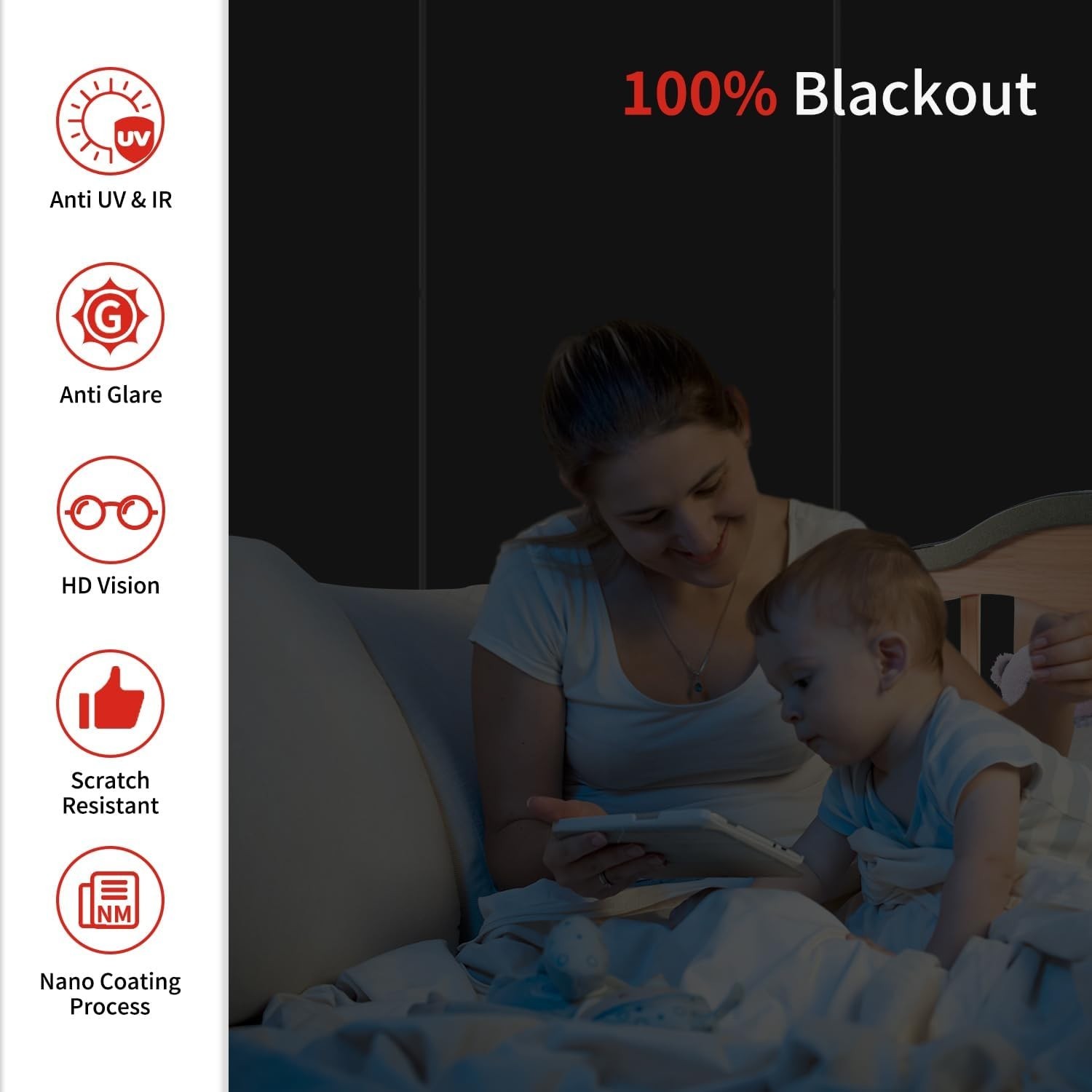Total Blackout Window Film with Installation Tools, 17.5in x 6.5ft Removable …