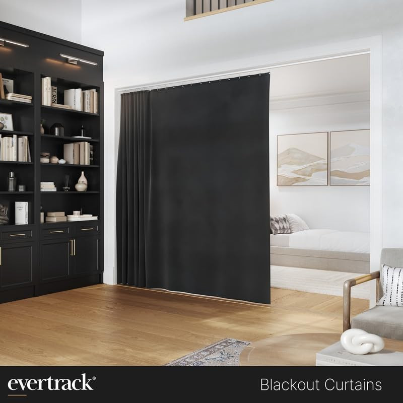 Blackout Room Divider Curtains – 100% Opaque, 108″ W x 96″ H, USA Made