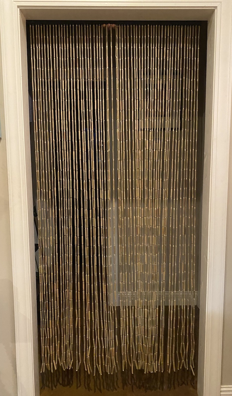 60 Strings Natural Bamboo Beaded Curtain for Doorway Or Window Handmade 76” Long