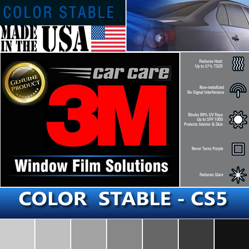 3M Window Film Color Stable 5% VLT Automotive Solar Tint Multi Size CS5