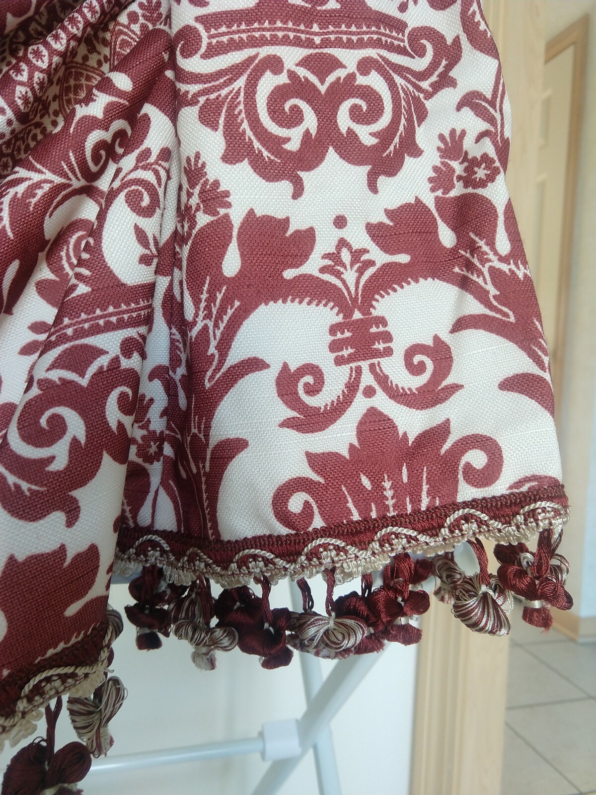 Window Valance Swag JCPenney Reddish Brown and Cream New without Package
