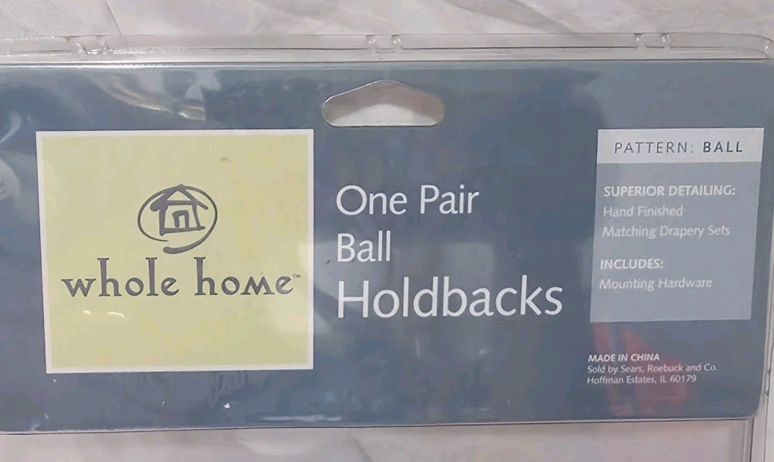 Brushed Steel Drapery Ball Holdbacks NIP Hand Finished + Mounting Hardware