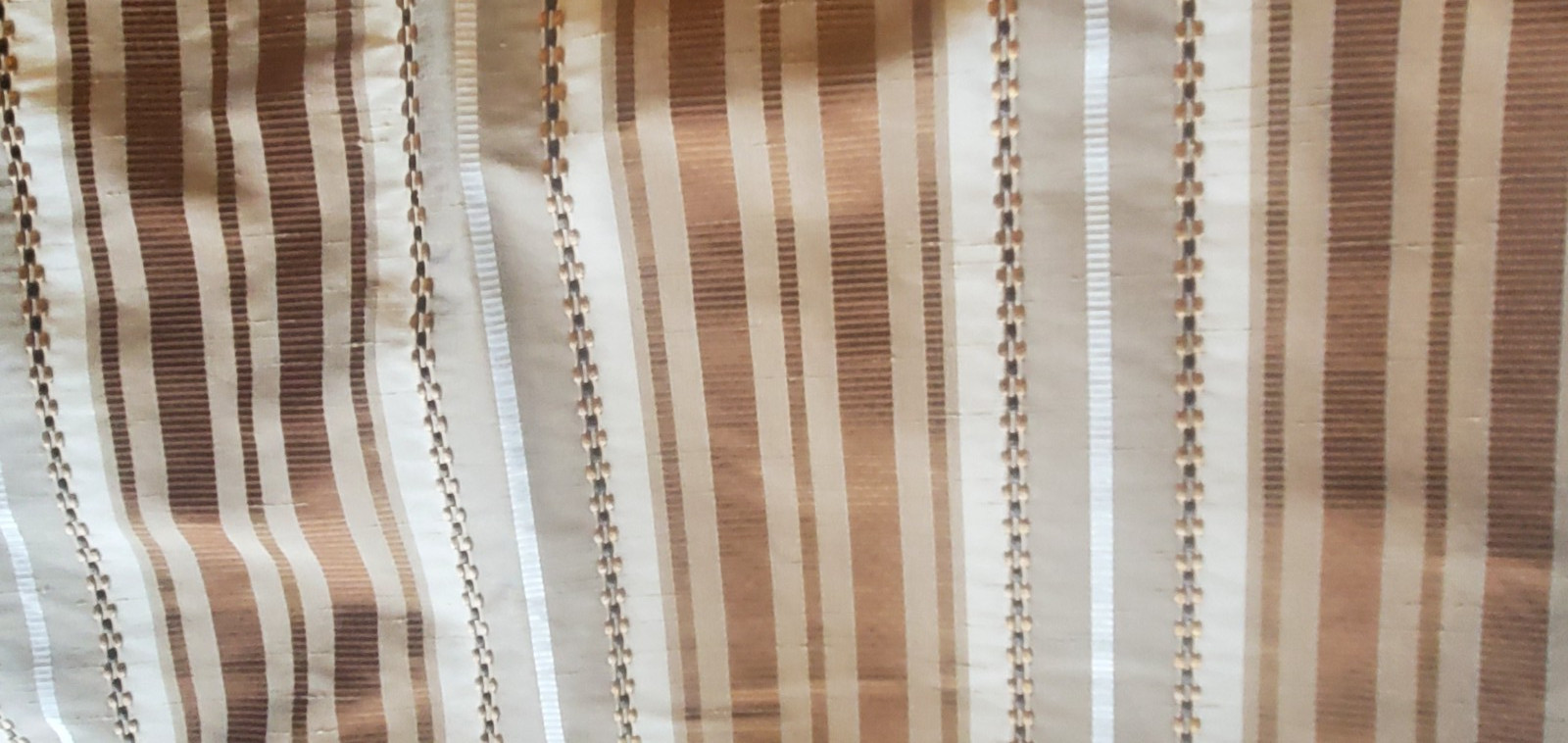 4 Panels CUSTOM pinch pleated drapes gold/brown heavy fabric lined ~110” long