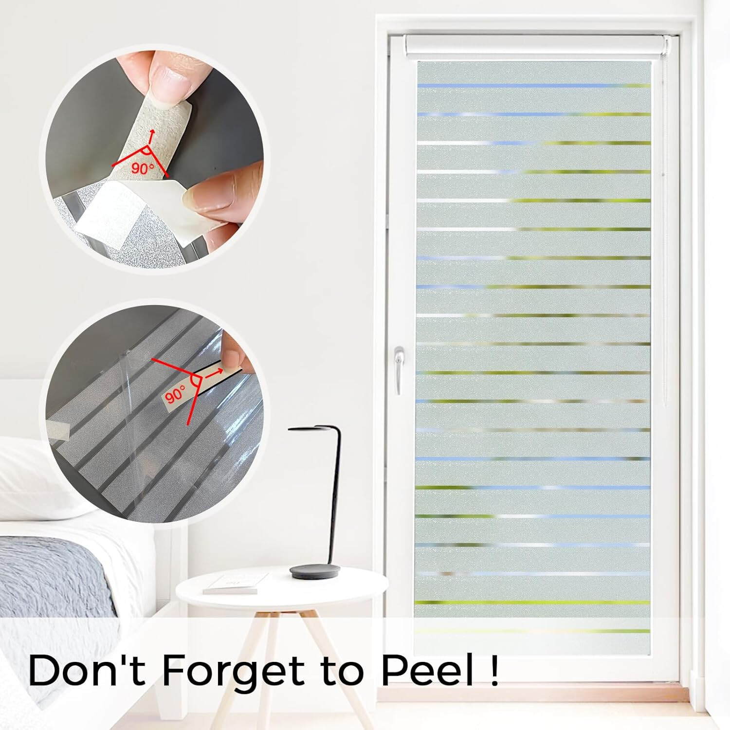 2-Pack Coavas Frosted Window Film, 23.6×78.7in, Heat Blocking, Static Cling