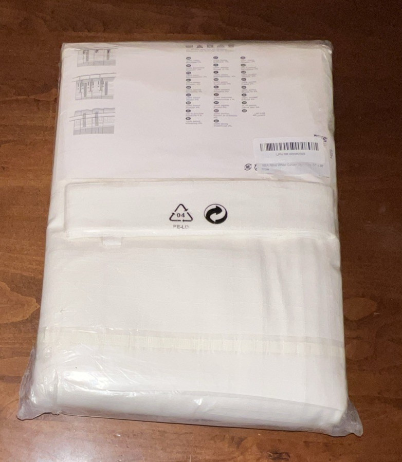 IKEA Ritva Curtains 2 Panels 57”x 98” Ivory Cotton New in Package