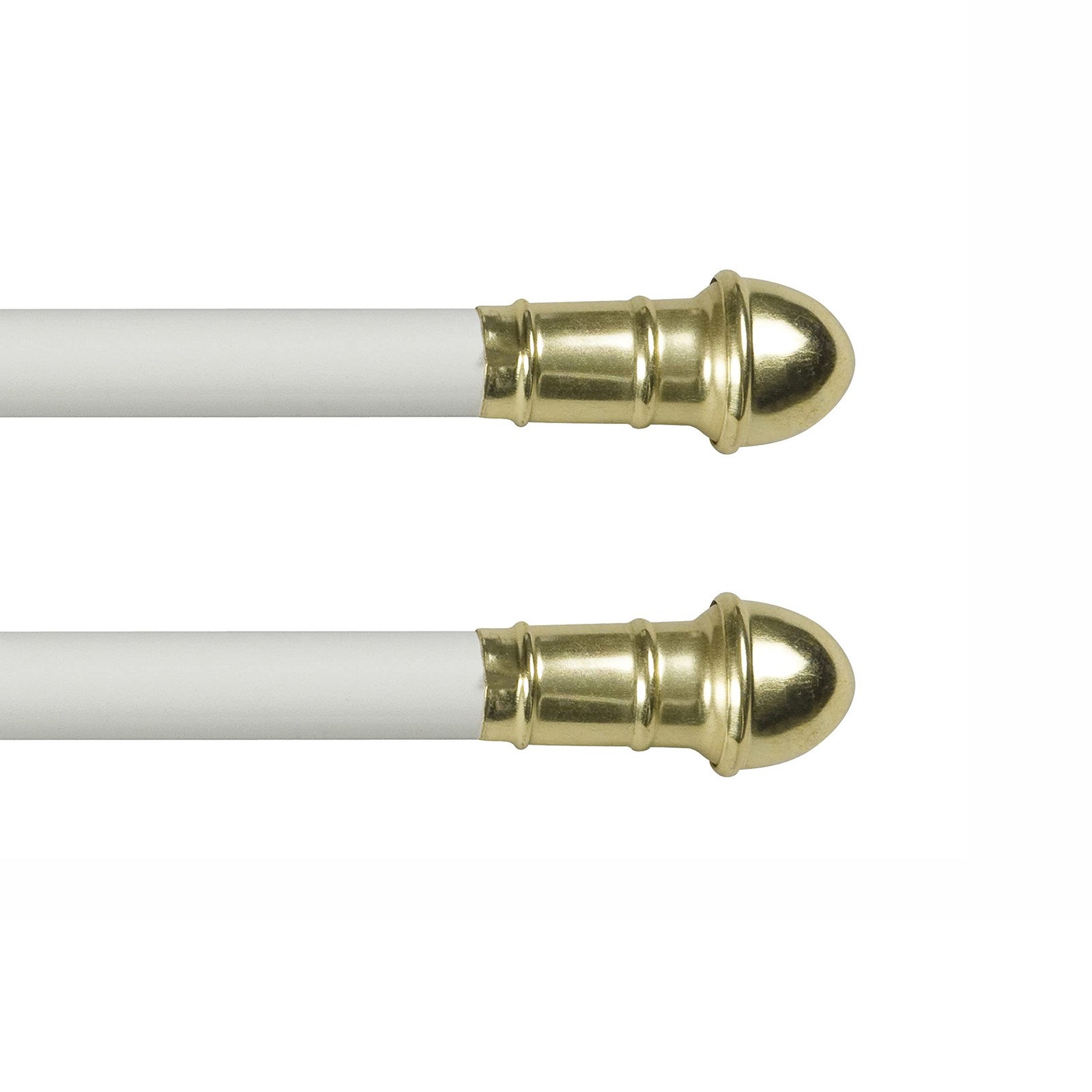 28-48 in. Adjustable Petite Café Curtain Rod, 2-Pack, 7/16 in. Diameter, White