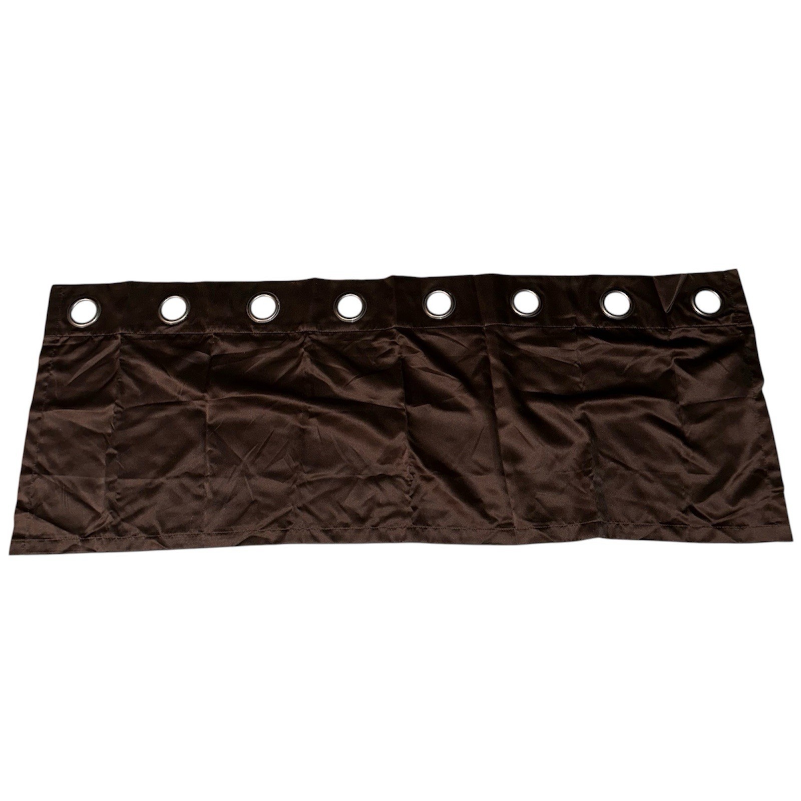 NEW Dark Brown Valence 1 Piece Grommet Top Window Curtain 50×18 Inches